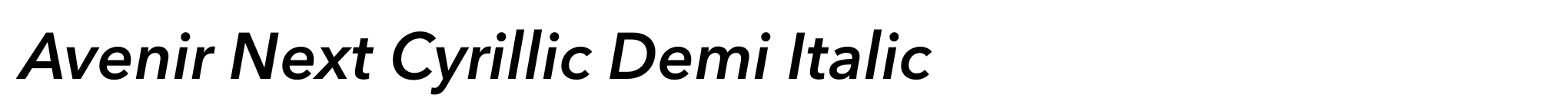 Avenir Next Cyrillic Demi Italic image